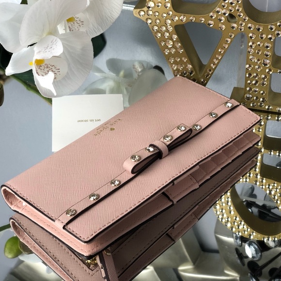 Kate Spade Stacy Laurel Way Jeweled Bow Wallet - Picture 3 of 8